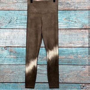 Athleta Elation Tight Leggings XXS Neutral Watercolor 7/8 Suede Look Butter